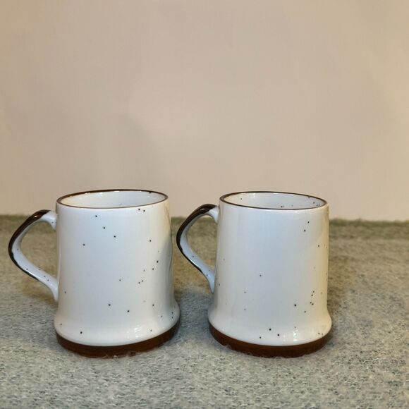 Vintage Speckled Pheasant Mugs set of 2 - Picture 2 of 3